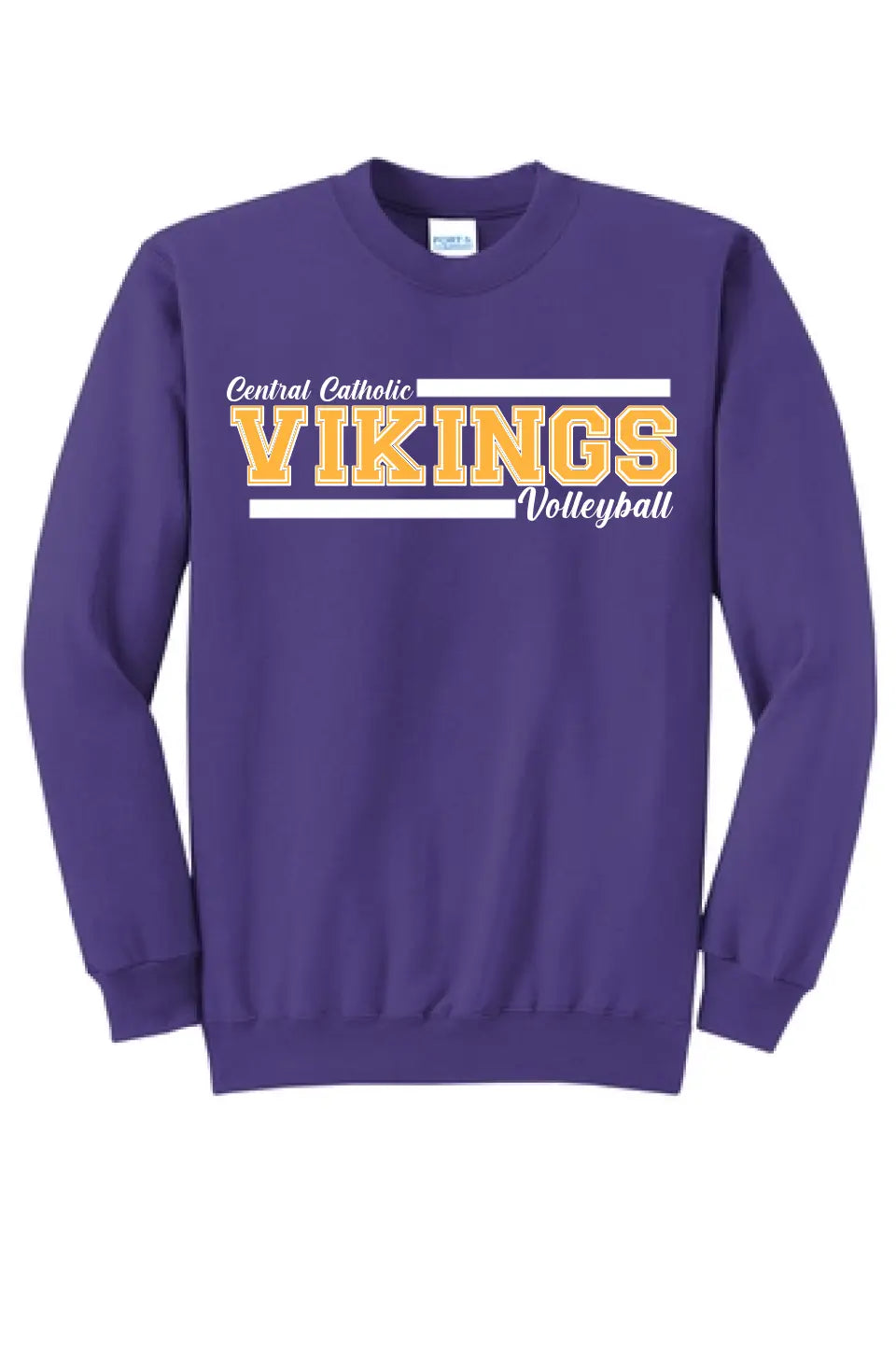 Custom School Design 3 - Long Sleeve Core Blend Crewneck Sweatshirt