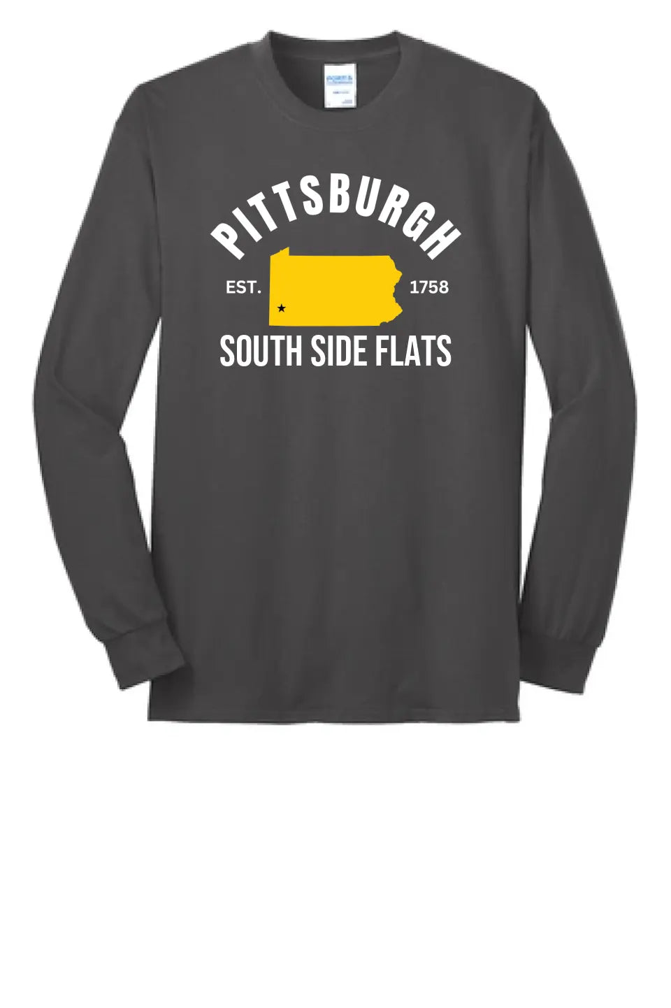 Pittsburgh Est. 1758 Custom Text- Long Sleeve Core Blend Tee