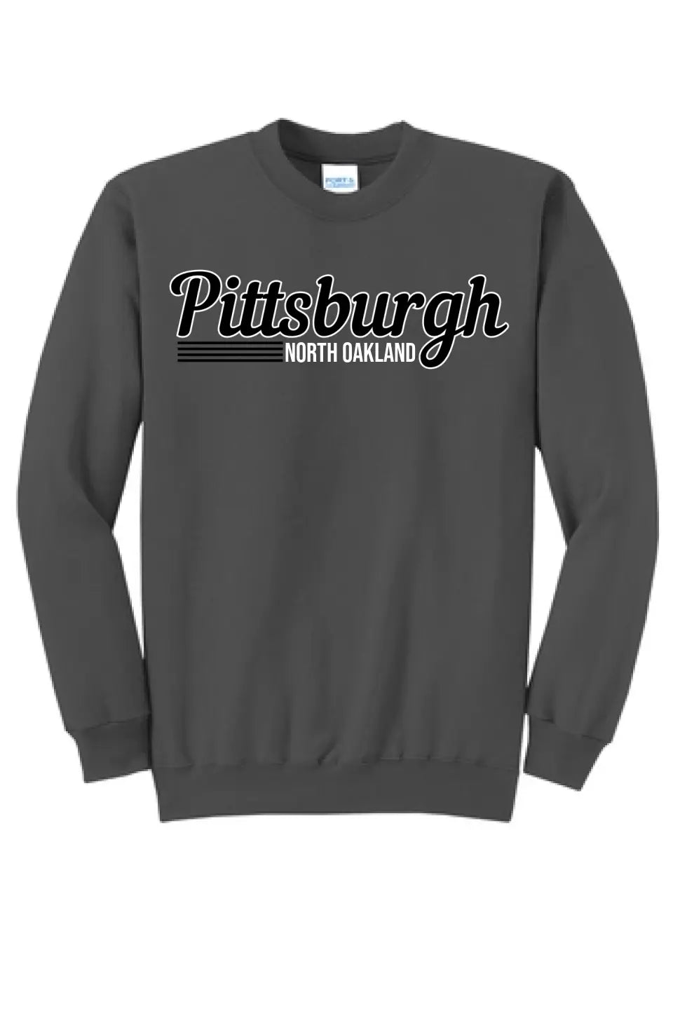 Script Pittsburgh Custom Text- Long Sleeve Core Blend Crewneck Sweatshirt