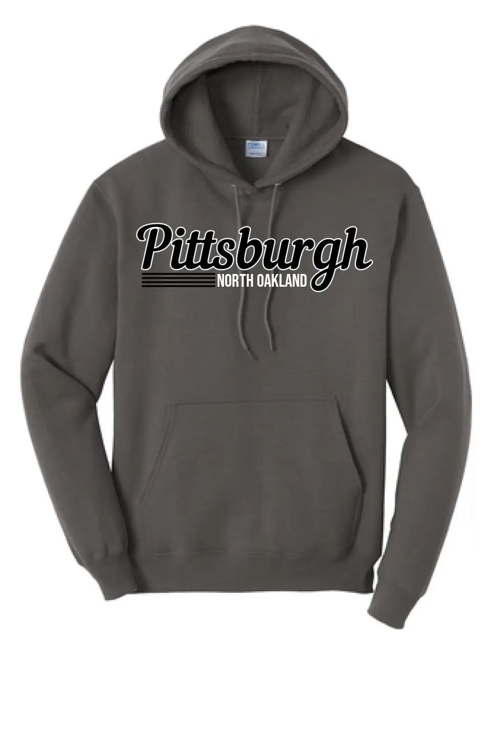Script Pittsburgh Custom Text- Long Sleeve Core Blend Hooded Sweatshirt