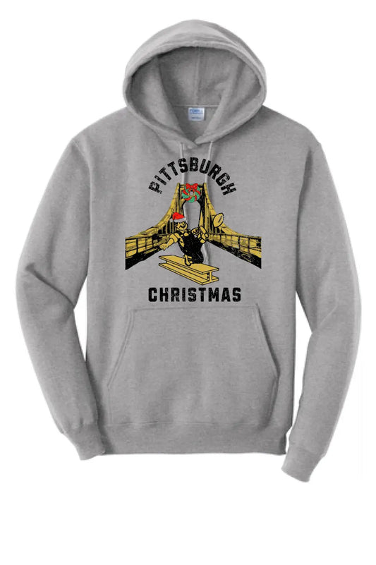 Pittsburgh Christmas - Long Sleeve Core Blend Hooded Sweatshirt