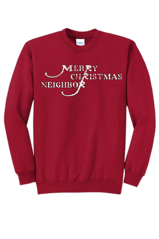 Merry Christmas Neighbor - Long Sleeve Core Blend Crewneck Sweatshirt