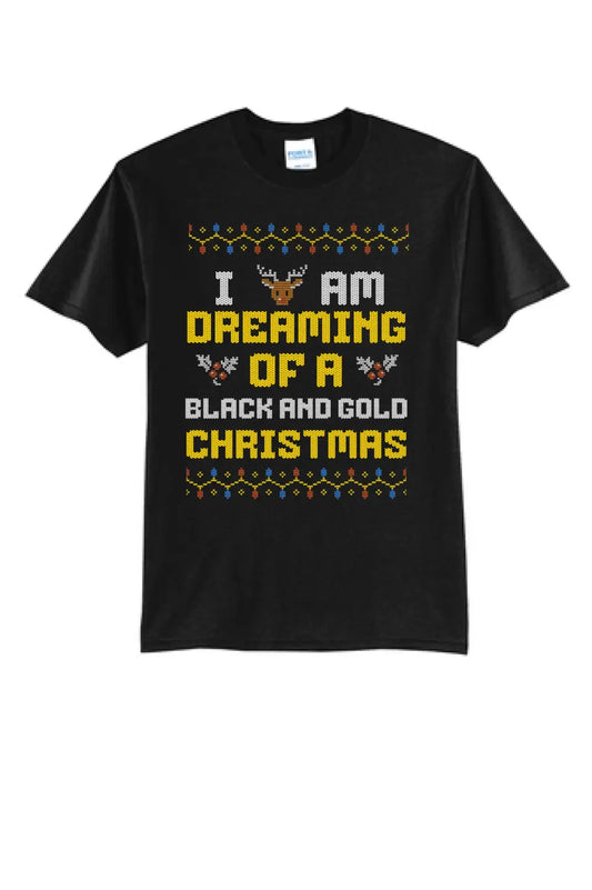 I'm Dreaming of a Black and Gold Christmas - Core Blend Tee