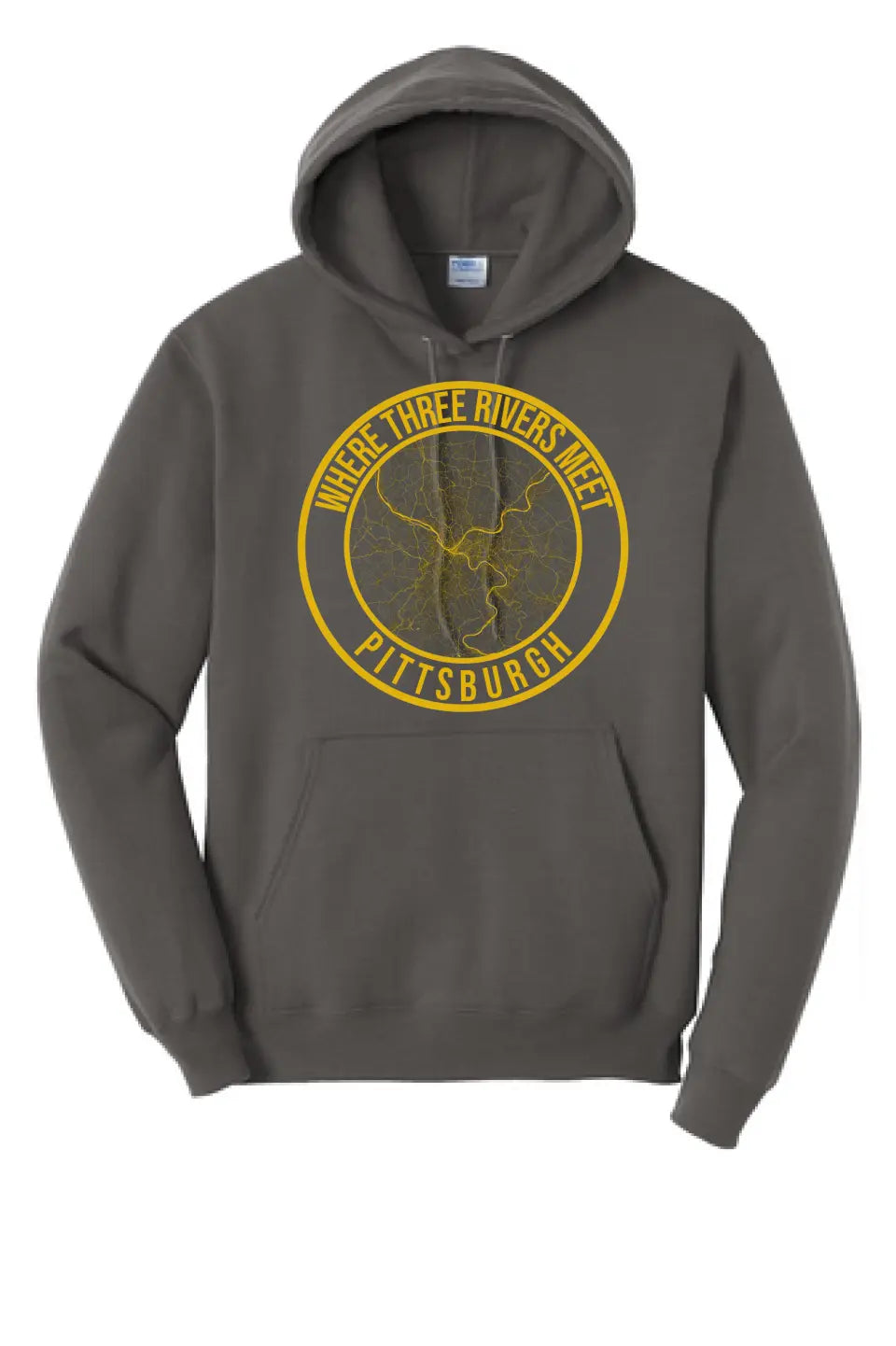 Three Rivers Custom Text - Long Sleeve Core Blend Hooded Sweatshirt