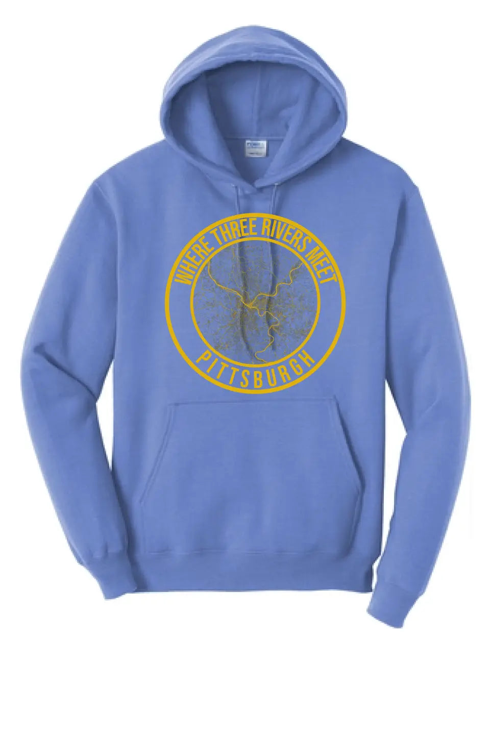 Three Rivers Custom Text - Long Sleeve Core Blend Hooded Sweatshirt