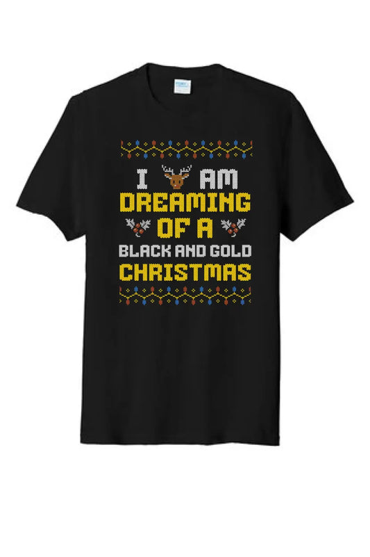 I'm Dreaming of a Black and Gold Christmas - Tri-Blend Tee