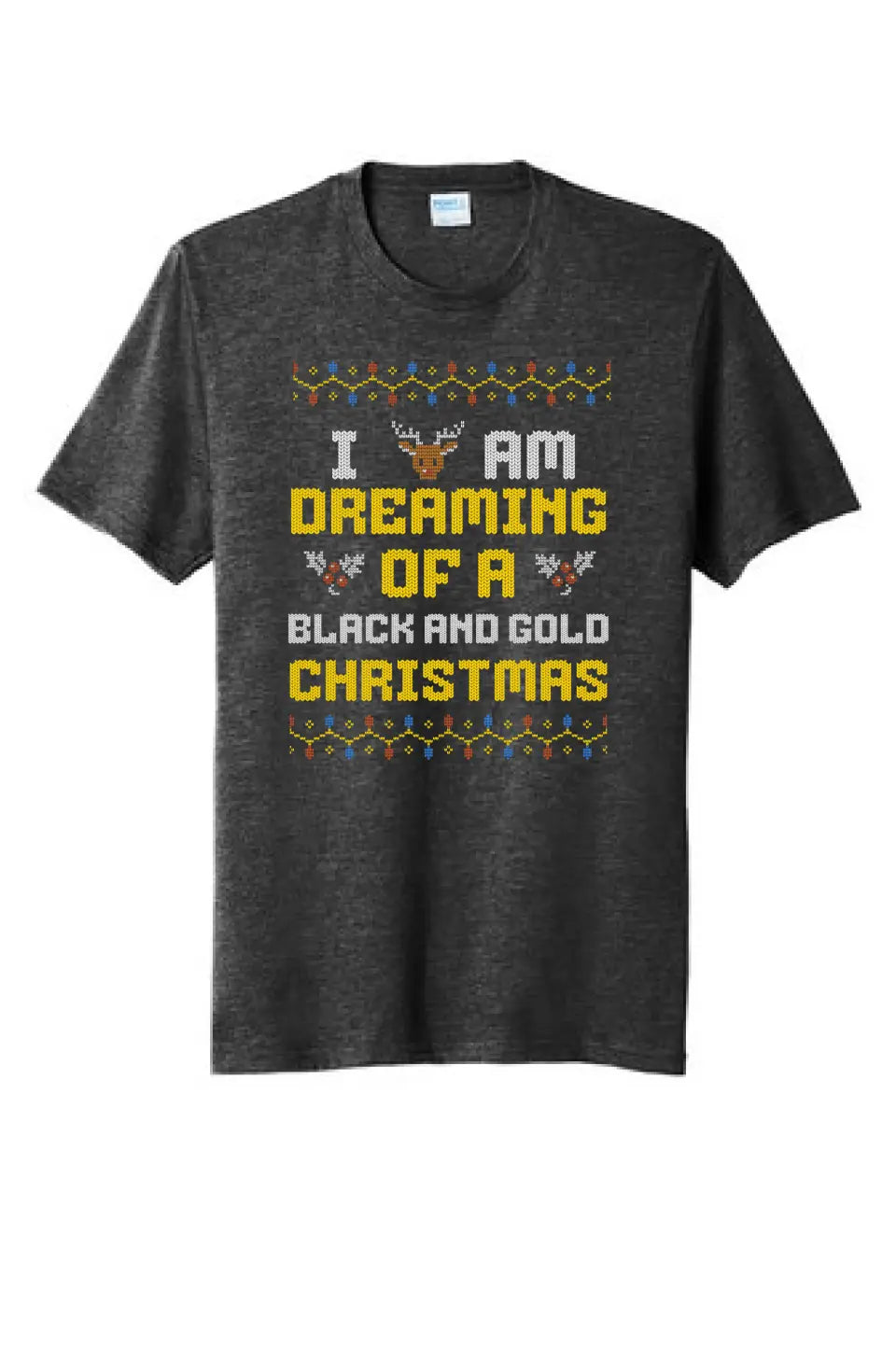 I'm Dreaming of a Black and Gold Christmas - Tri-Blend Tee