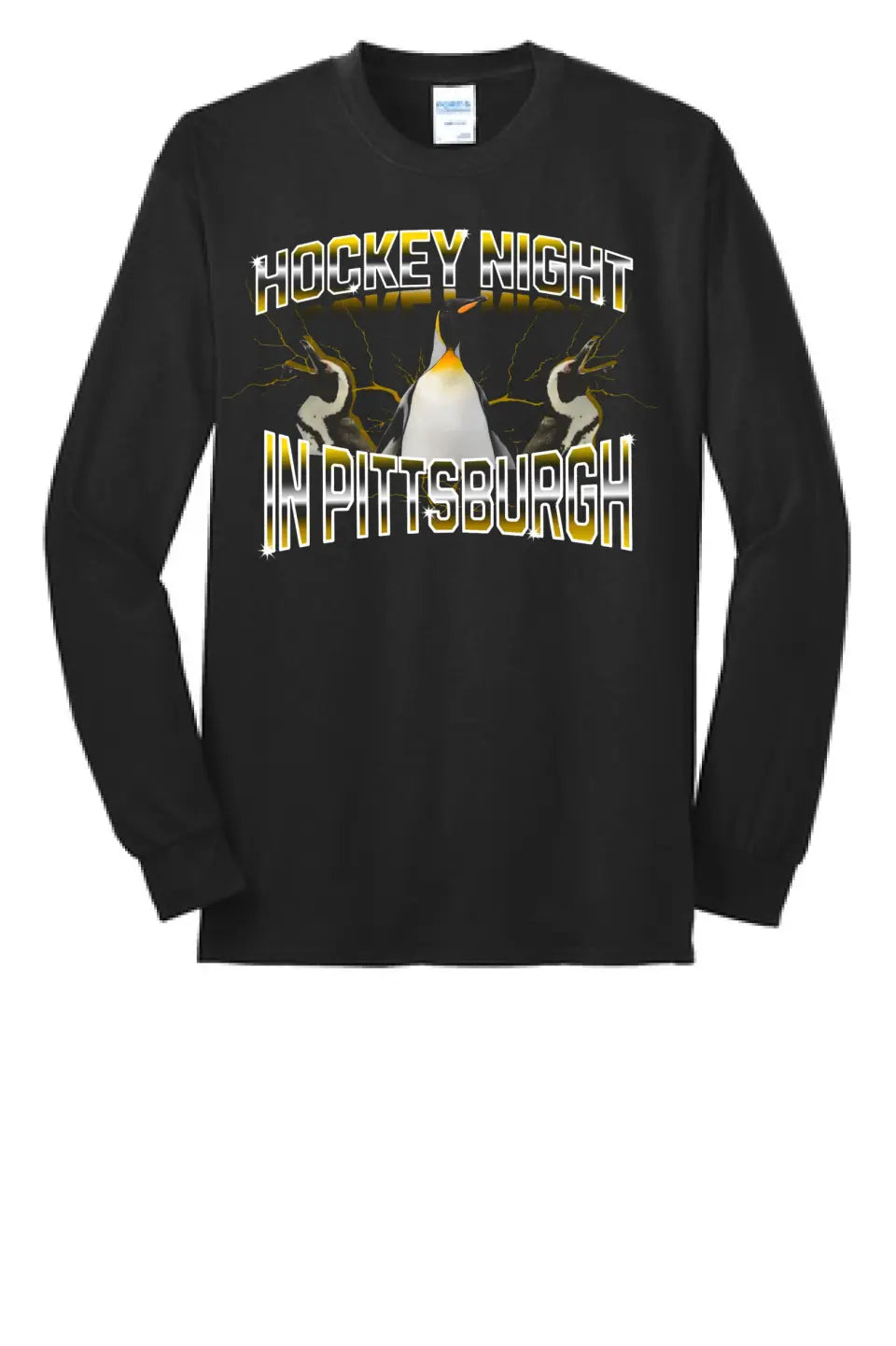 Hockey Night in Pittsburgh- Long Sleeve Core Blend Tee