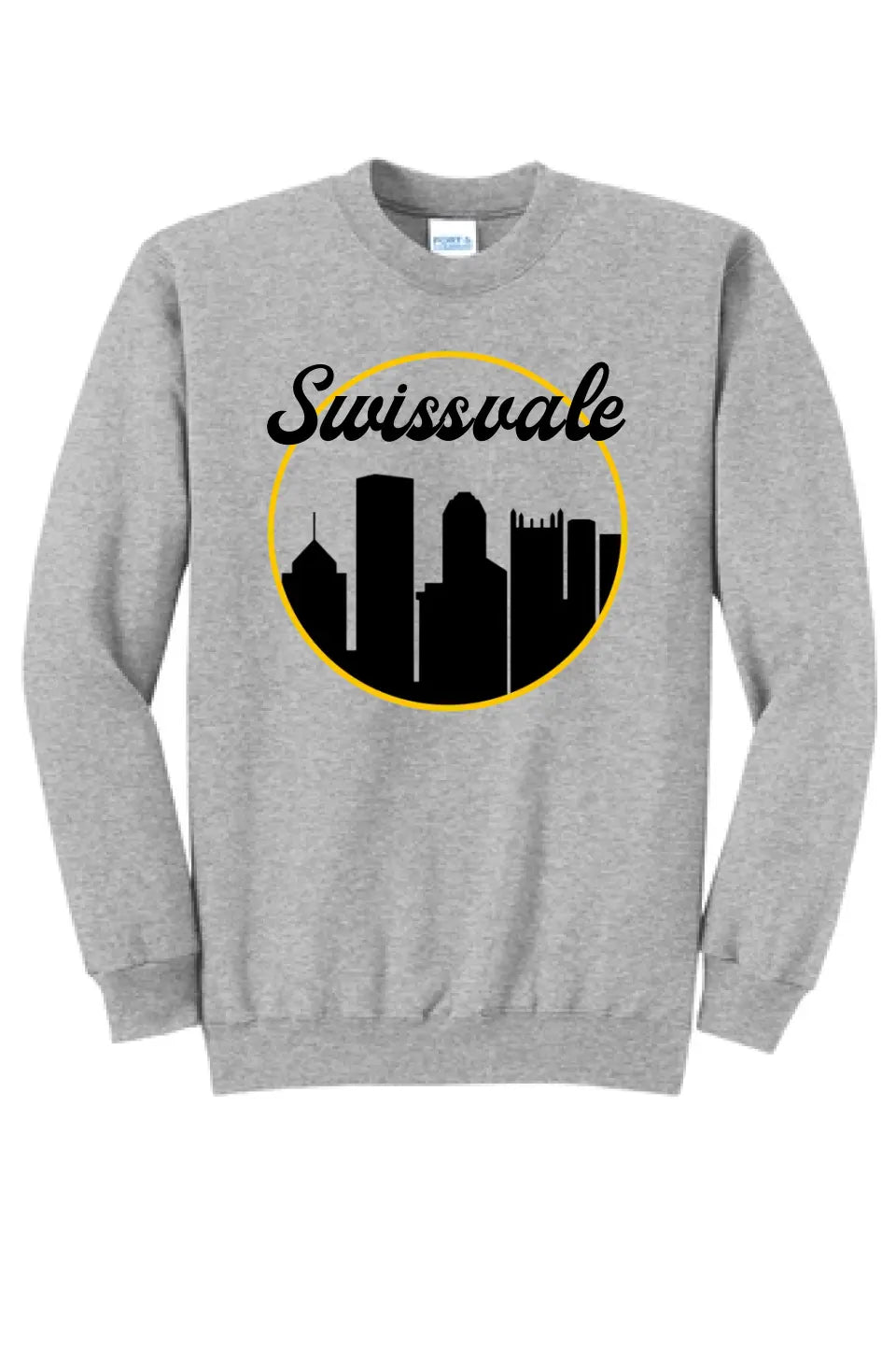 Skyline Custom Text - Long Sleeve Core Blend Crewneck Sweatshirt