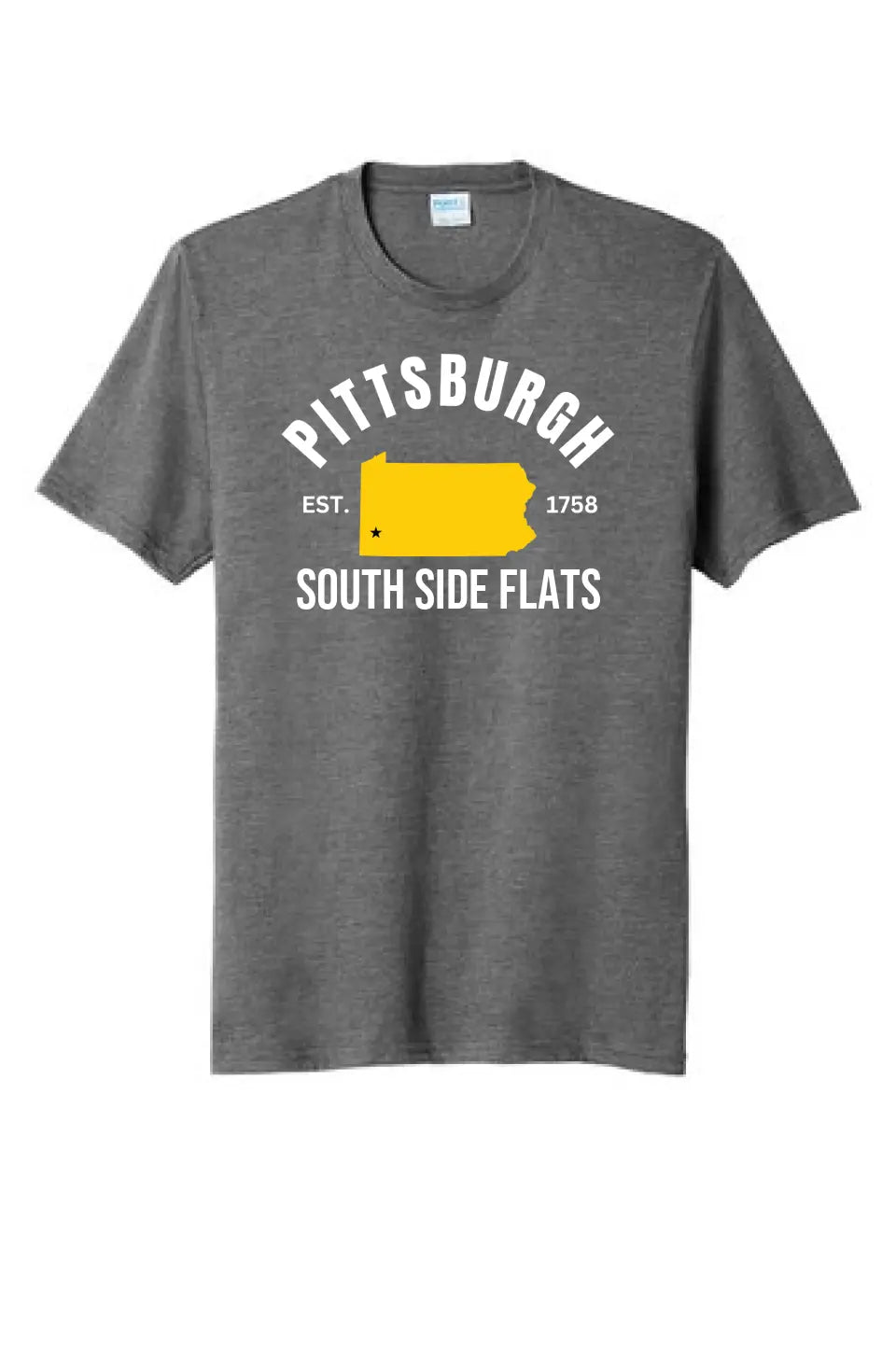 Pittsburgh Est. 1758 Custom Text- Tri-Blend Tee