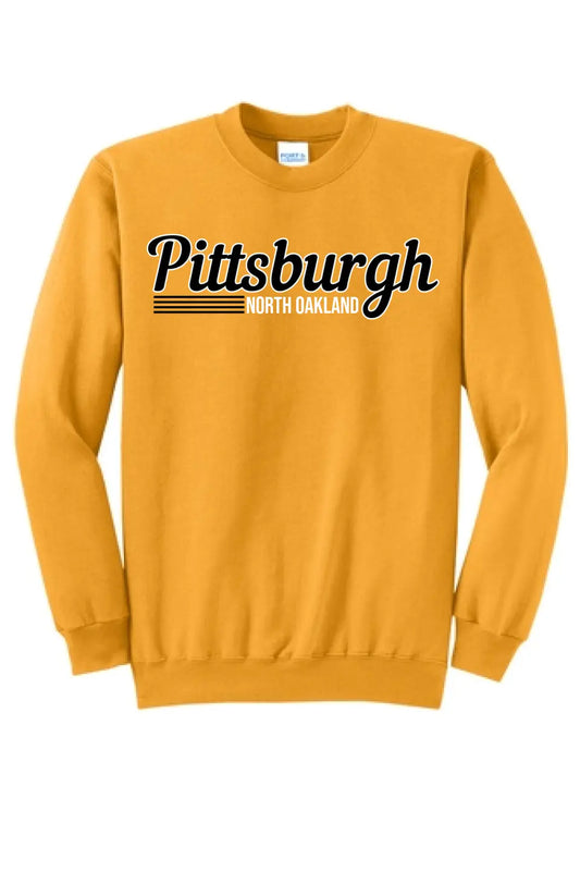 Script Pittsburgh Custom Text- Long Sleeve Core Blend Crewneck Sweatshirt