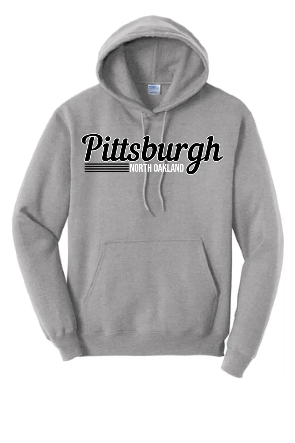 Script Pittsburgh Custom Text- Long Sleeve Core Blend Hooded Sweatshirt