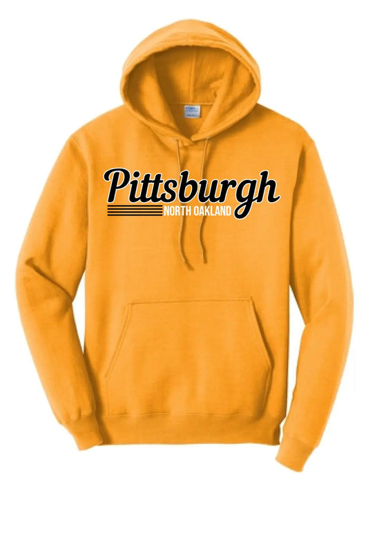 Script Pittsburgh Custom Text- Long Sleeve Core Blend Hooded Sweatshirt
